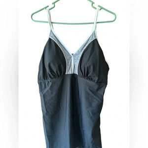 Town And Country Black 2xl Tankini Top